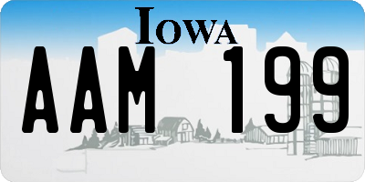 IA license plate AAM199