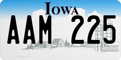 IA license plate AAM225