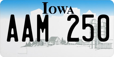 IA license plate AAM250