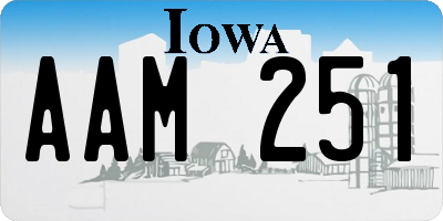 IA license plate AAM251