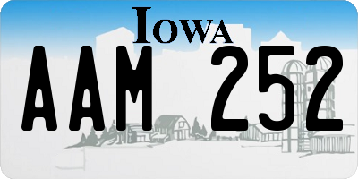 IA license plate AAM252