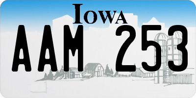 IA license plate AAM253