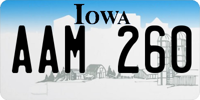 IA license plate AAM260