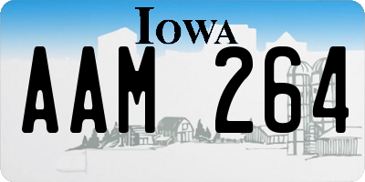 IA license plate AAM264