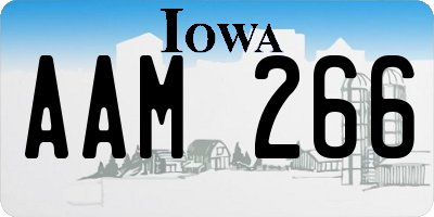 IA license plate AAM266