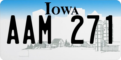 IA license plate AAM271