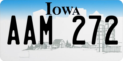 IA license plate AAM272