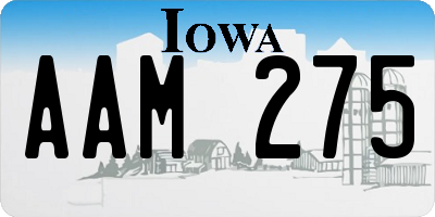 IA license plate AAM275