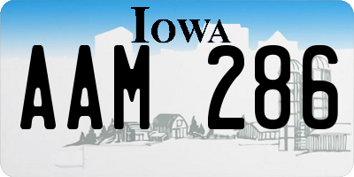 IA license plate AAM286