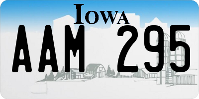 IA license plate AAM295