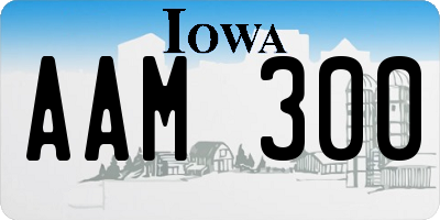 IA license plate AAM300