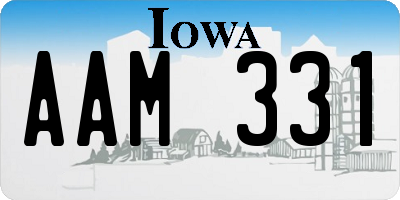 IA license plate AAM331