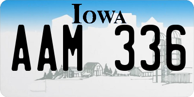 IA license plate AAM336