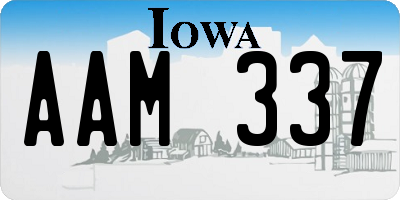 IA license plate AAM337