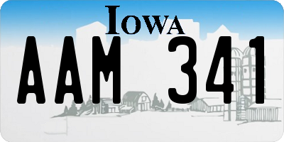 IA license plate AAM341