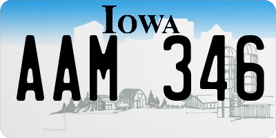 IA license plate AAM346