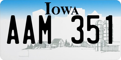 IA license plate AAM351