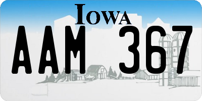 IA license plate AAM367