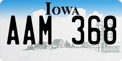 IA license plate AAM368