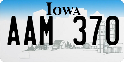 IA license plate AAM370