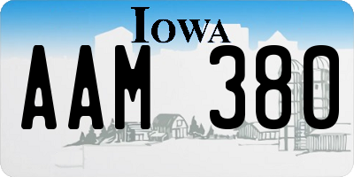 IA license plate AAM380