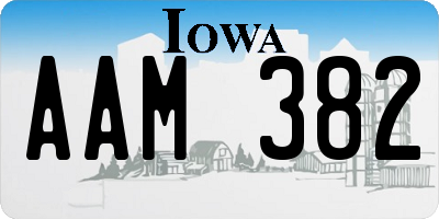 IA license plate AAM382