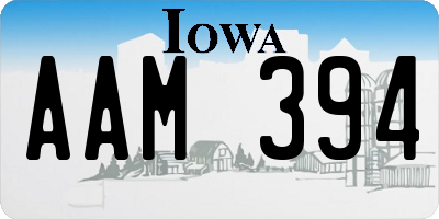 IA license plate AAM394