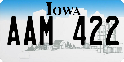 IA license plate AAM422