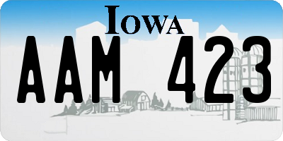 IA license plate AAM423