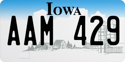 IA license plate AAM429