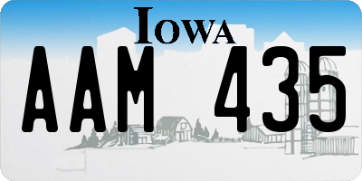 IA license plate AAM435