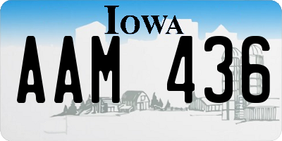 IA license plate AAM436