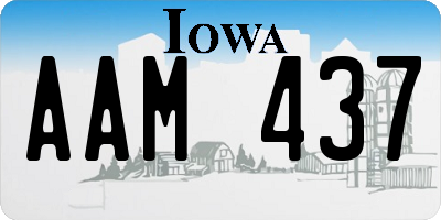 IA license plate AAM437