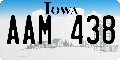 IA license plate AAM438