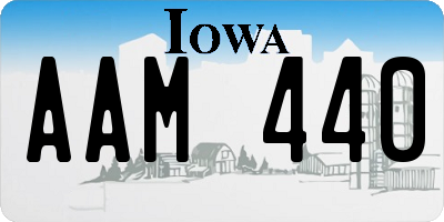 IA license plate AAM440