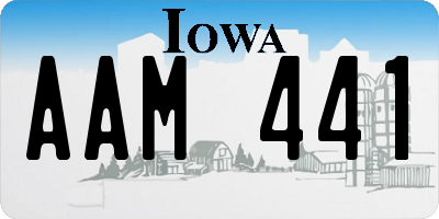 IA license plate AAM441