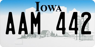 IA license plate AAM442