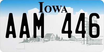 IA license plate AAM446