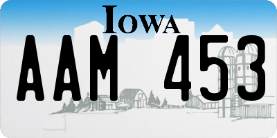 IA license plate AAM453