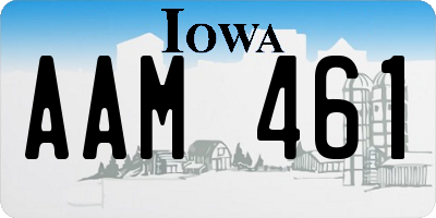 IA license plate AAM461