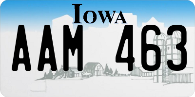 IA license plate AAM463