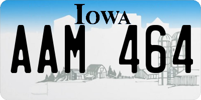 IA license plate AAM464