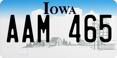 IA license plate AAM465