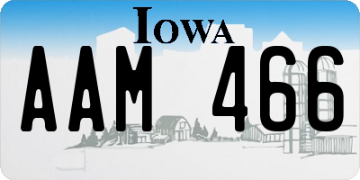 IA license plate AAM466
