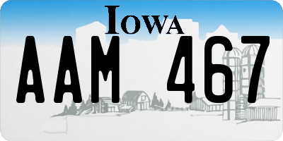 IA license plate AAM467