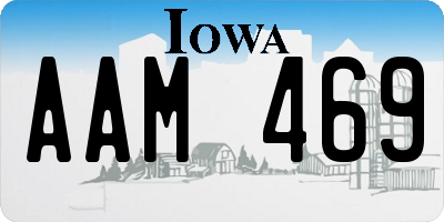 IA license plate AAM469