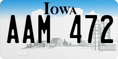 IA license plate AAM472