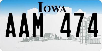 IA license plate AAM474