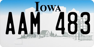 IA license plate AAM483