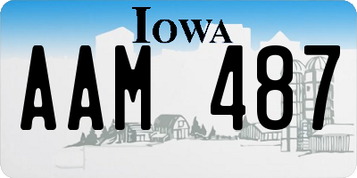 IA license plate AAM487